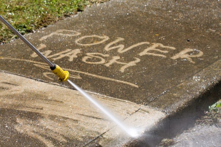Driveway power washing